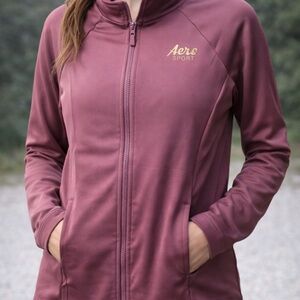 Aeropostale Mauve Zip-Up Utility Jacket